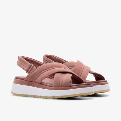 Tuscan Cross Mauve Suede - Clarks Women