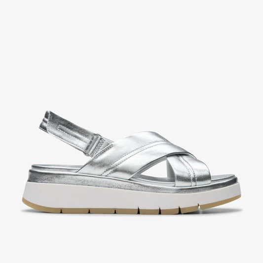 Tuscan Cross Silver Leather - Clarks Women