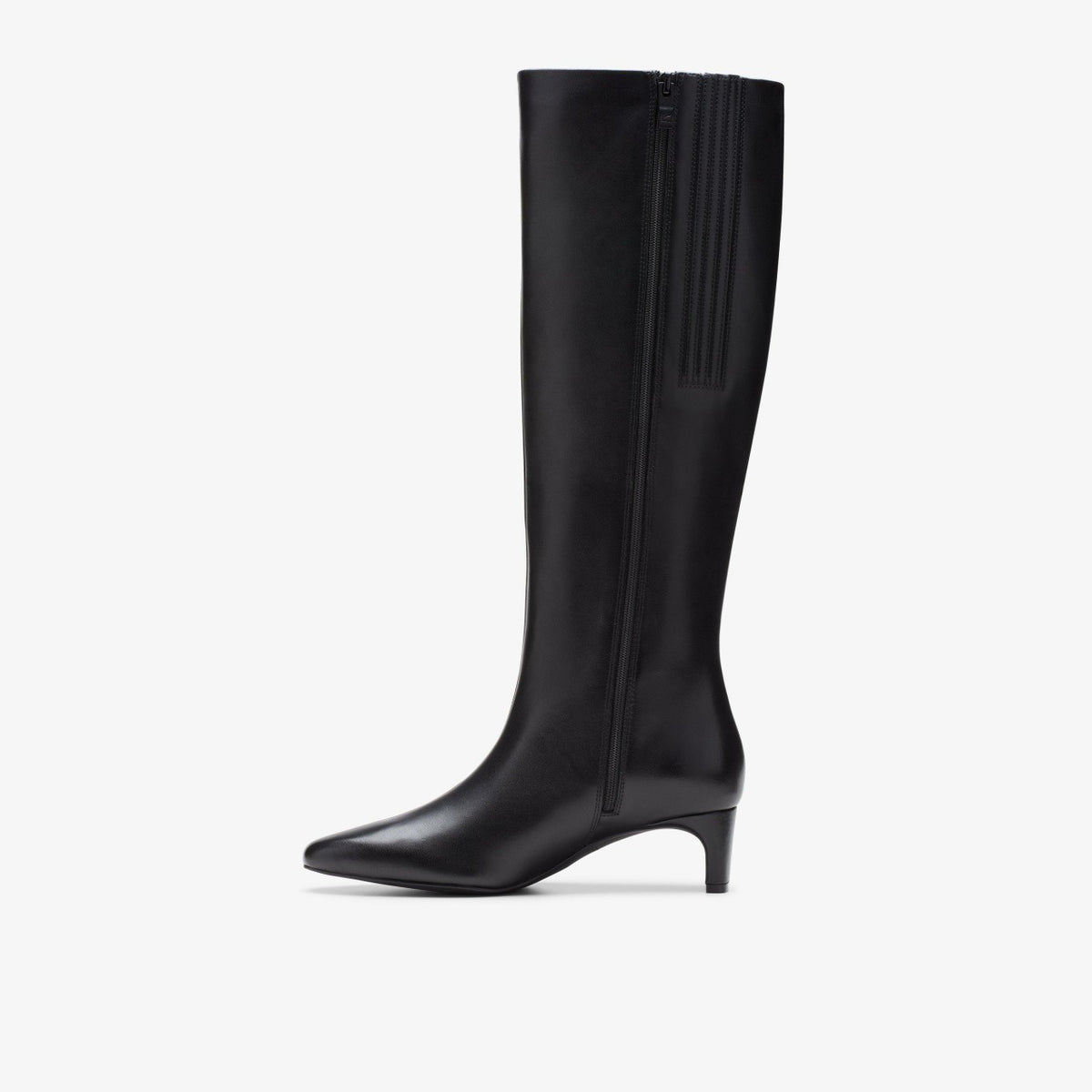 Edina Tall Black Leather - Clarks Women