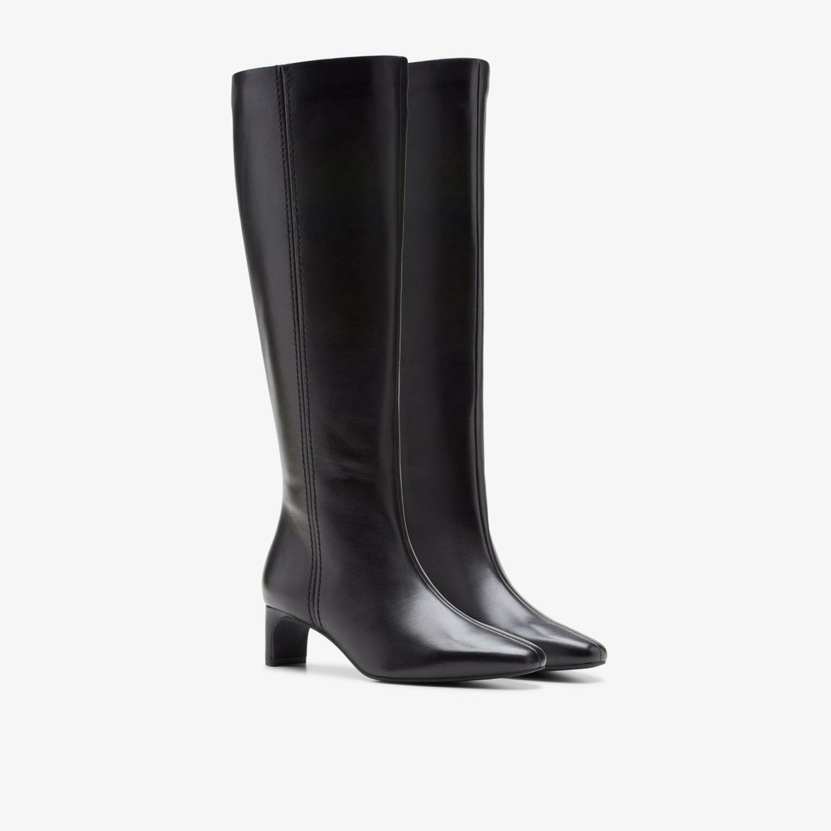 Edina Tall Black Leather - Clarks Women