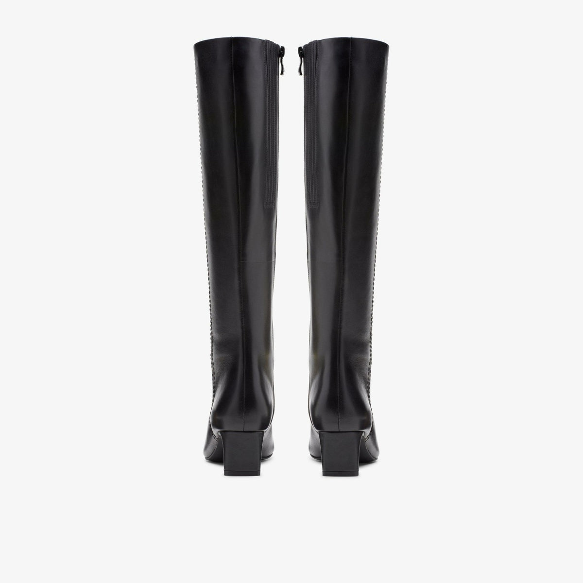 Edina Tall Black Leather - Clarks Women