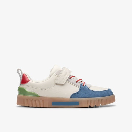Oslo Vibe Kid White/Blue - Clarks Kids