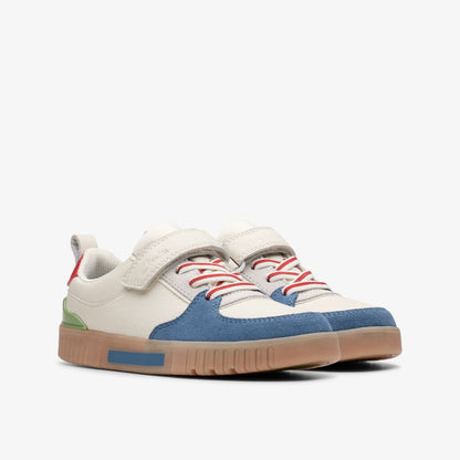 Oslo Vibe Kid White/Blue - Clarks Kids