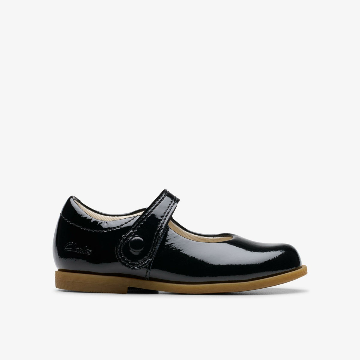 Drew Tap Toddler Black Patent - Clarks Kids