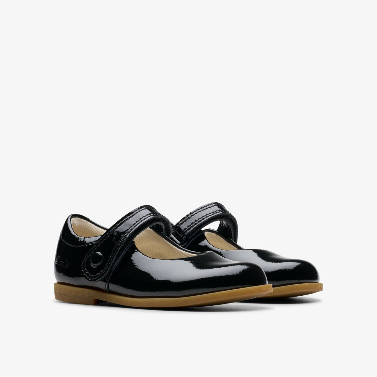 Drew Tap Toddler Black Patent - Clarks Kids
