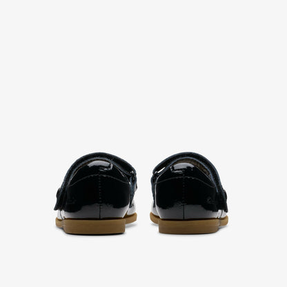 Drew Tap Toddler Black Patent - Clarks Kids