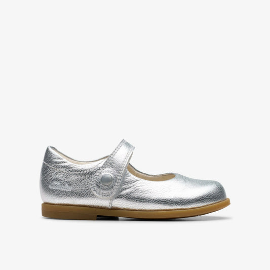 Drew Tap Toddler Silver Metallic - Clarks Kids