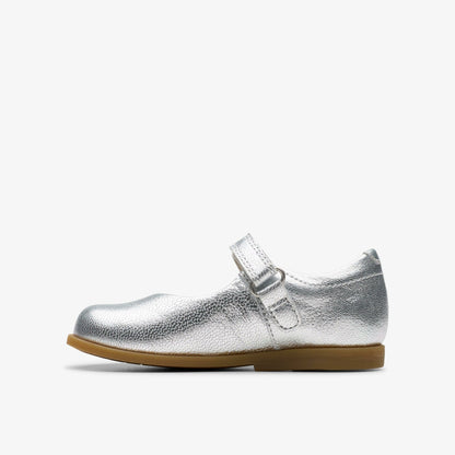 Drew Tap Toddler Silver Metallic - Clarks Kids