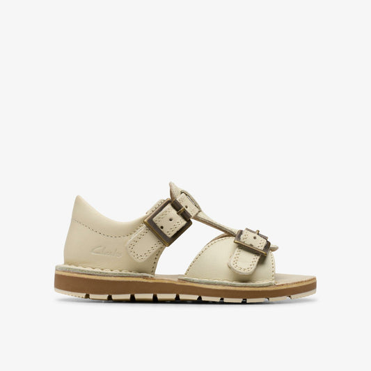 Playsun RF Toddler Off White Leather - Clarks Kids