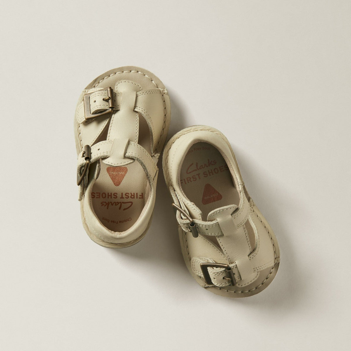 Playsun RF Toddler Off White Leather - Clarks Kids