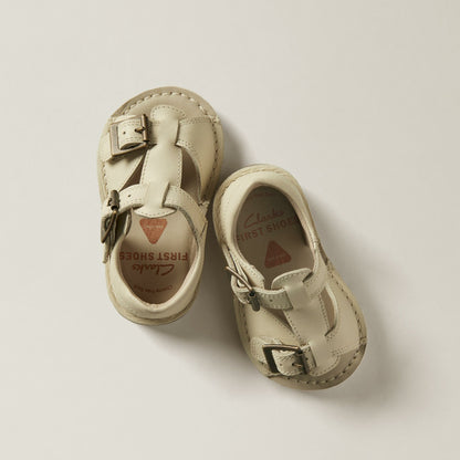 Playsun RF Toddler Off White Leather - Clarks Kids