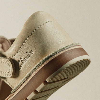 Playsun RF Toddler Off White Leather - Clarks Kids