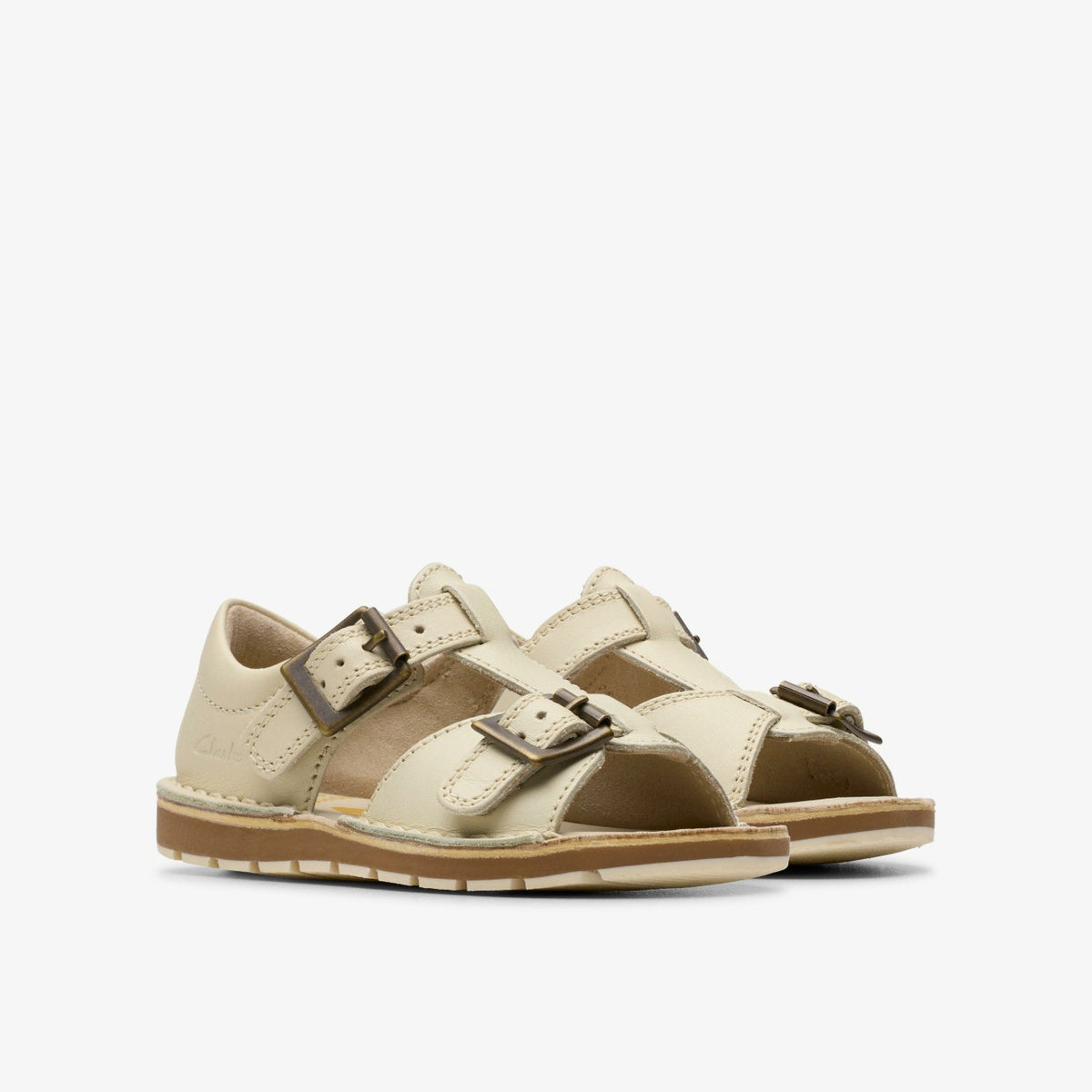 Playsun RF Toddler Off White Leather - Clarks Kids