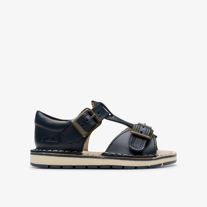 Playsun Toddler Navy Leather - Clarks Babies|Kids