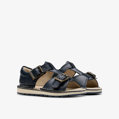 Playsun Toddler Navy Leather - Clarks Babies|Kids