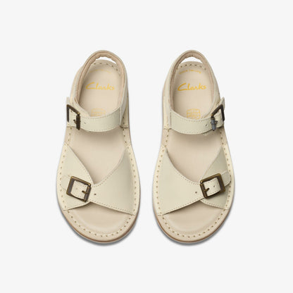 Playsun Kid Off White Leather - Clarks Kids