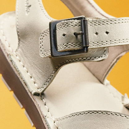 Playsun Kid Off White Leather - Clarks Kids
