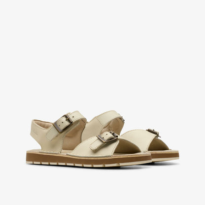 Playsun Kid Off White Leather - Clarks Kids