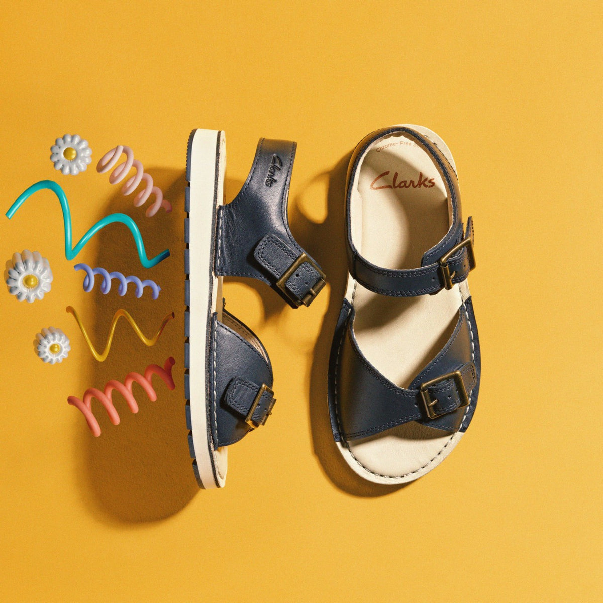 Playsun Kid Navy Leather - Clarks Kids
