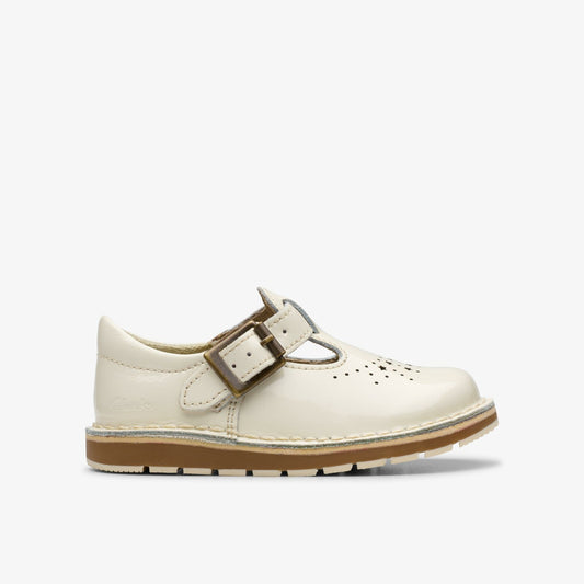Joyful Skip Toddler White Patent - Clarks Kids