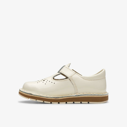 Joyful Skip Toddler White Patent - Clarks Kids