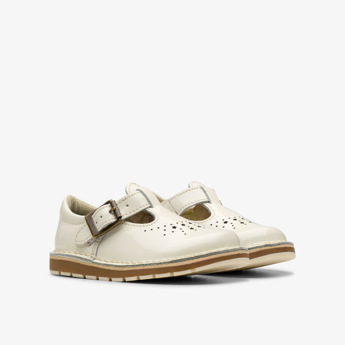 Joyful Skip Toddler White Patent - Clarks Kids