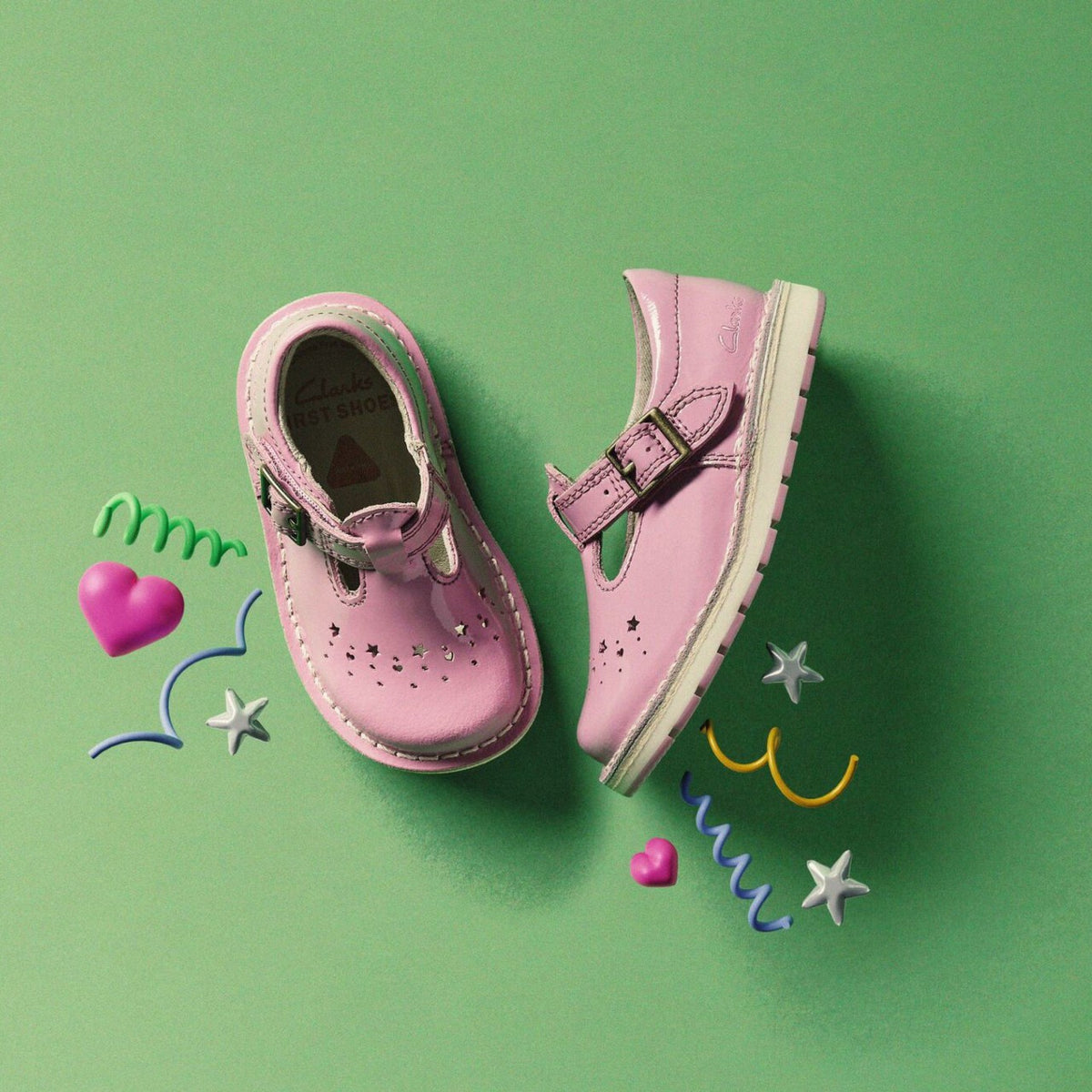 Joyful Skip Toddler Pink Patent - Clarks Kids