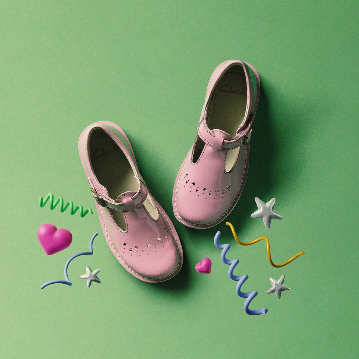 Joyful Skip Kid Pink Patent - Clarks Kids