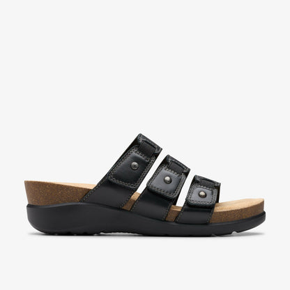 Calenne Lily Black Leather - Clarks Women