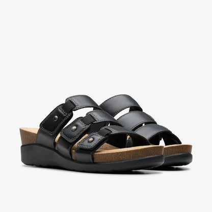 Calenne Lily Black Leather - Clarks Women