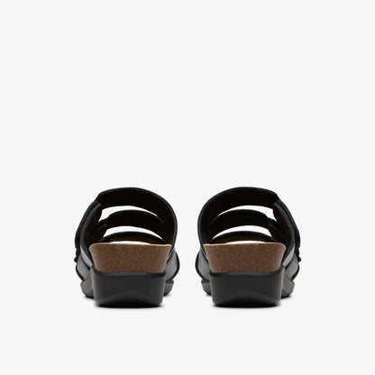 Calenne Lily Black Leather - Clarks Women