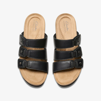 Calenne Lily Black Leather - Clarks Women