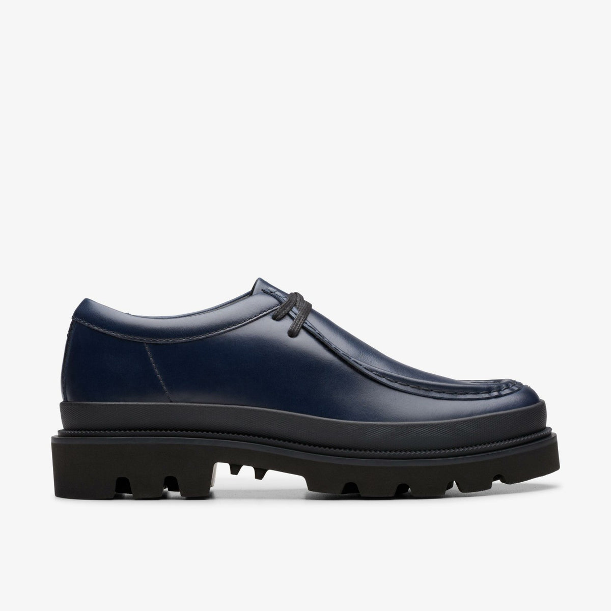 Badell Seam Navy Leather - Clarks Men
