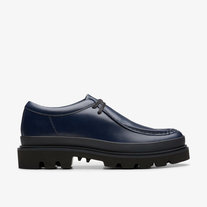 Badell Seam Navy Leather - Clarks Men
