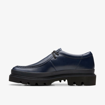 Badell Seam Navy Leather - Clarks Men
