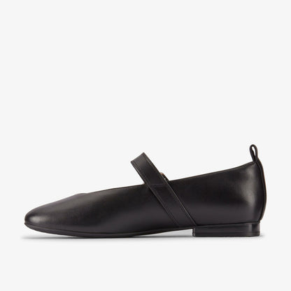 Fawna Bar Black Leather - Clarks Women