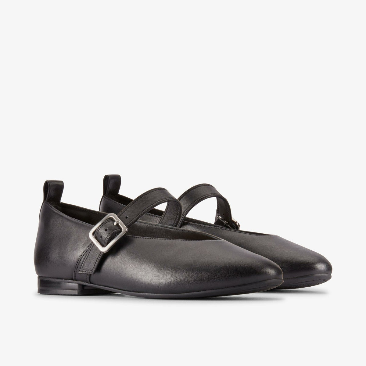 Fawna Bar Black Leather - Clarks Women