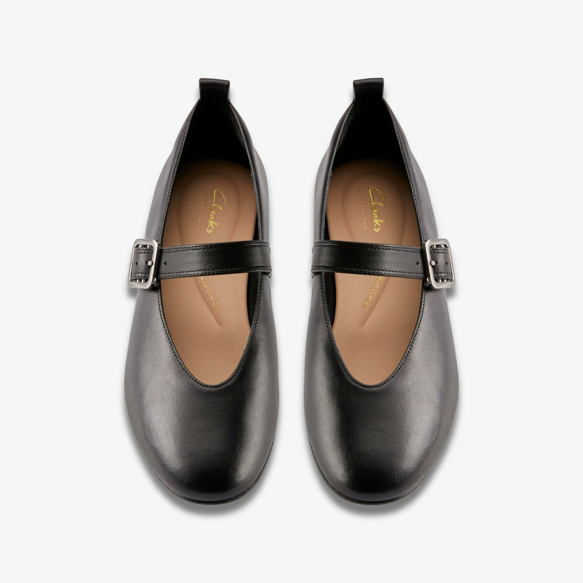 Fawna Bar Black Leather - Clarks Women