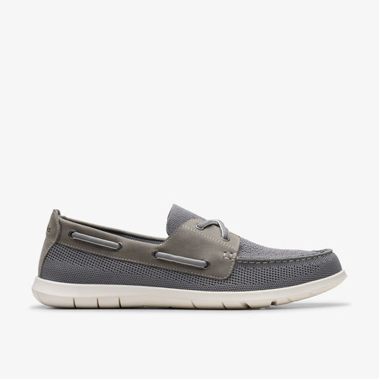 Flexway Tie Grey Combination - Clarks Men