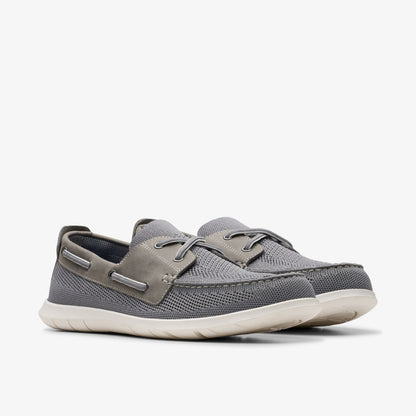 Flexway Tie Grey Combination - Clarks Men