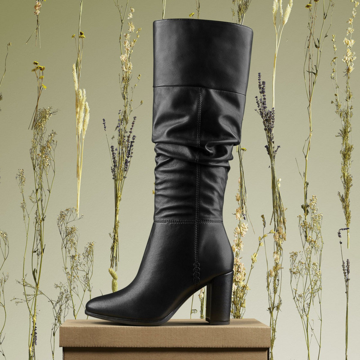 Freva 85 Slouch Black Leather - Clarks Women