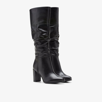 Freva 85 Slouch Black Leather - Clarks Women