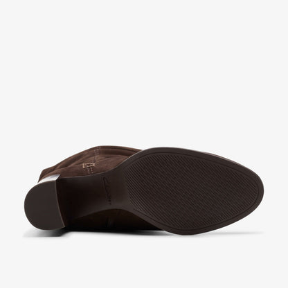 Freva 85 Slouch Dark Brown Suede - Clarks Women