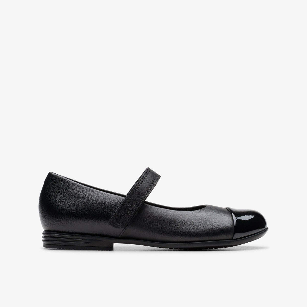 Finja Gem Kid Black Leather - Clarks Kids