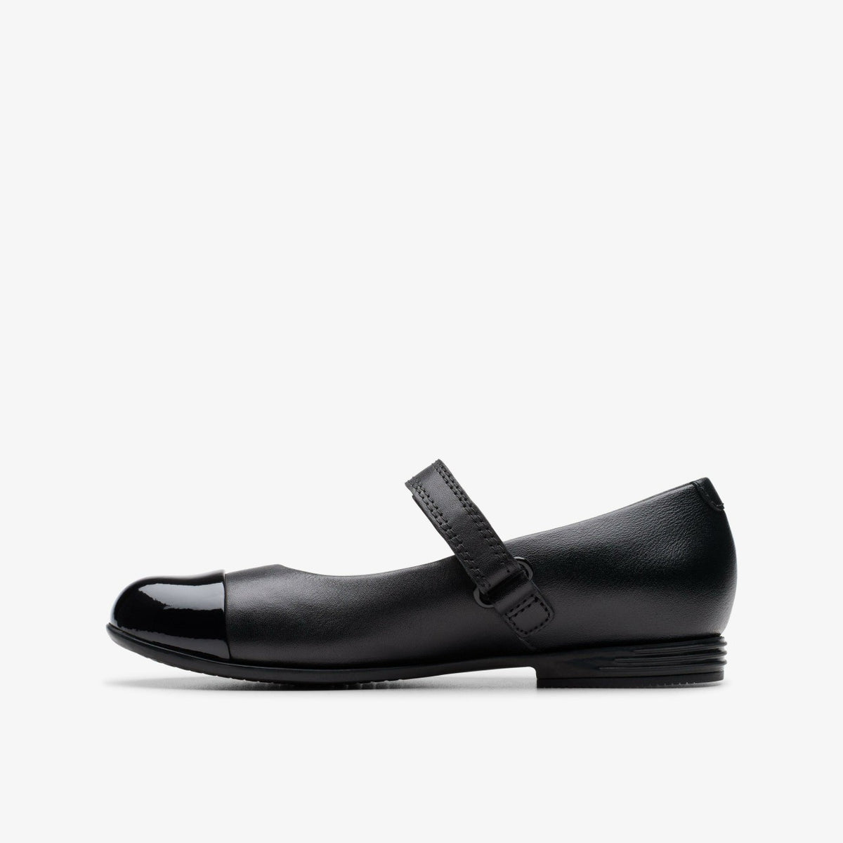 Finja Gem Kid Black Leather - Clarks Kids