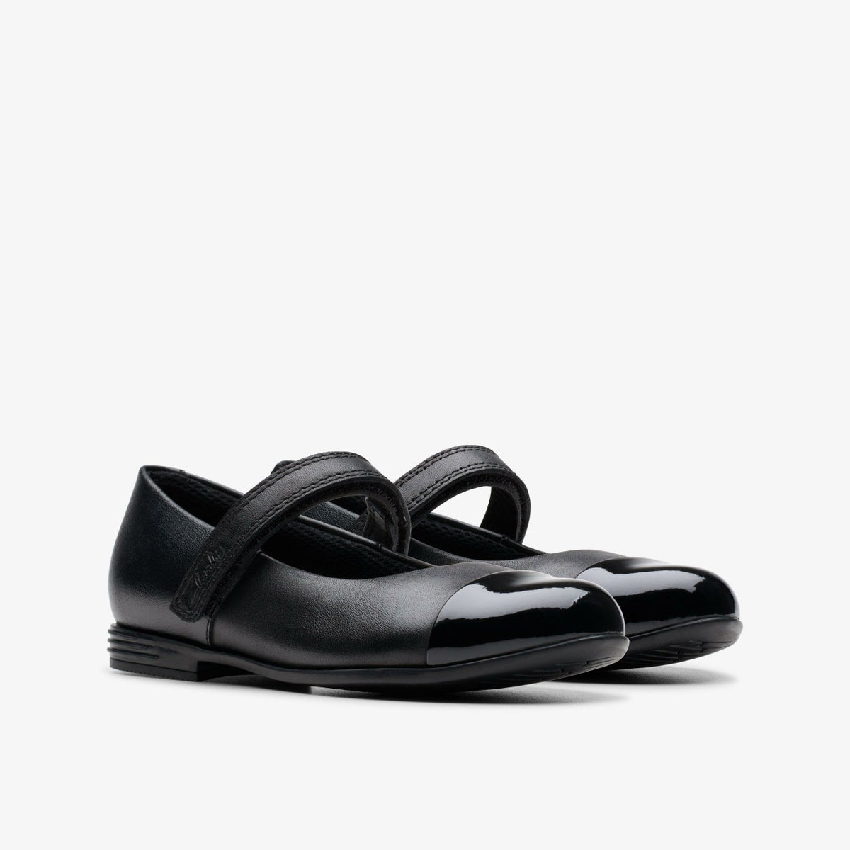 Finja Gem Kid Black Leather - Clarks Kids