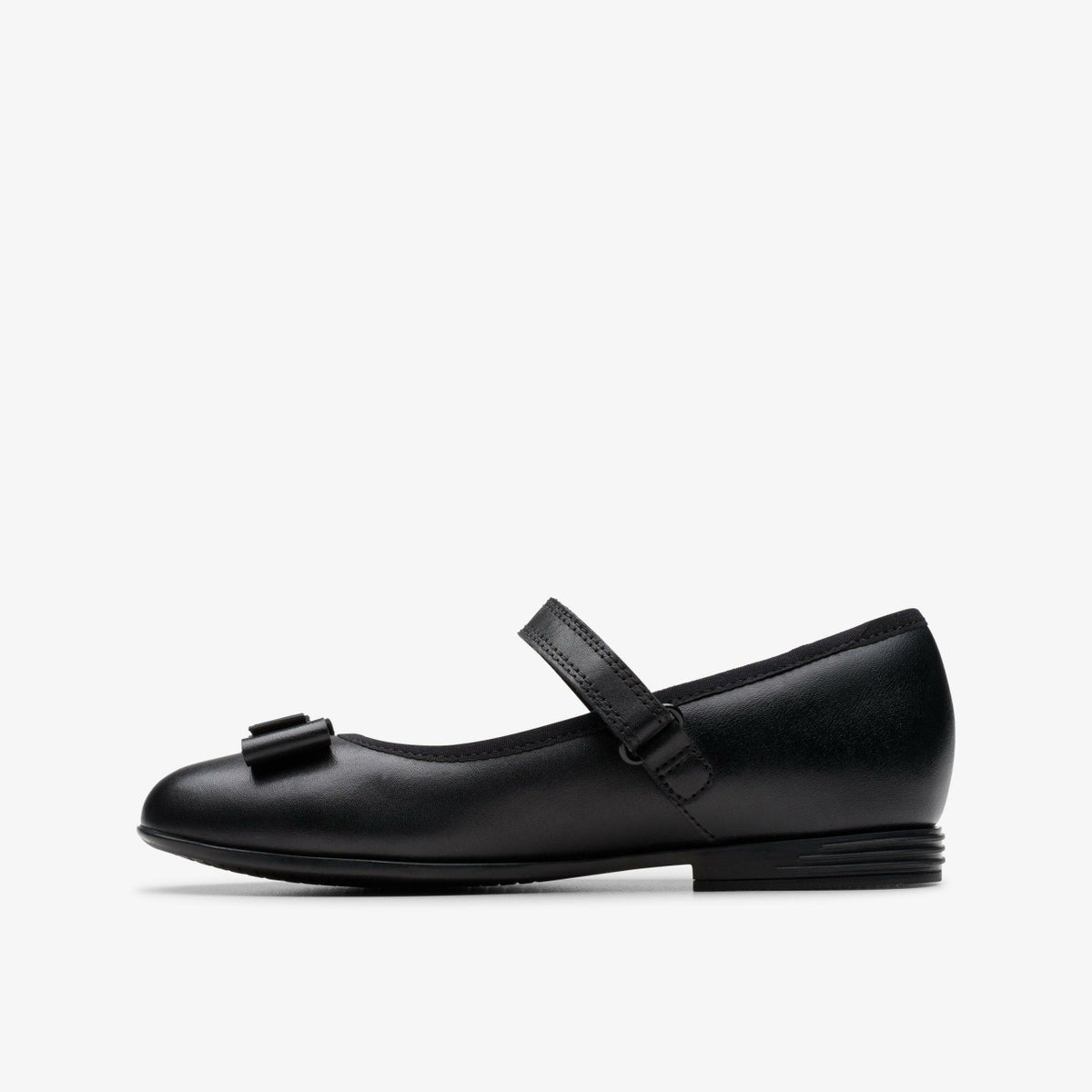 Finja Tap Older Black Leather - Clarks Kids