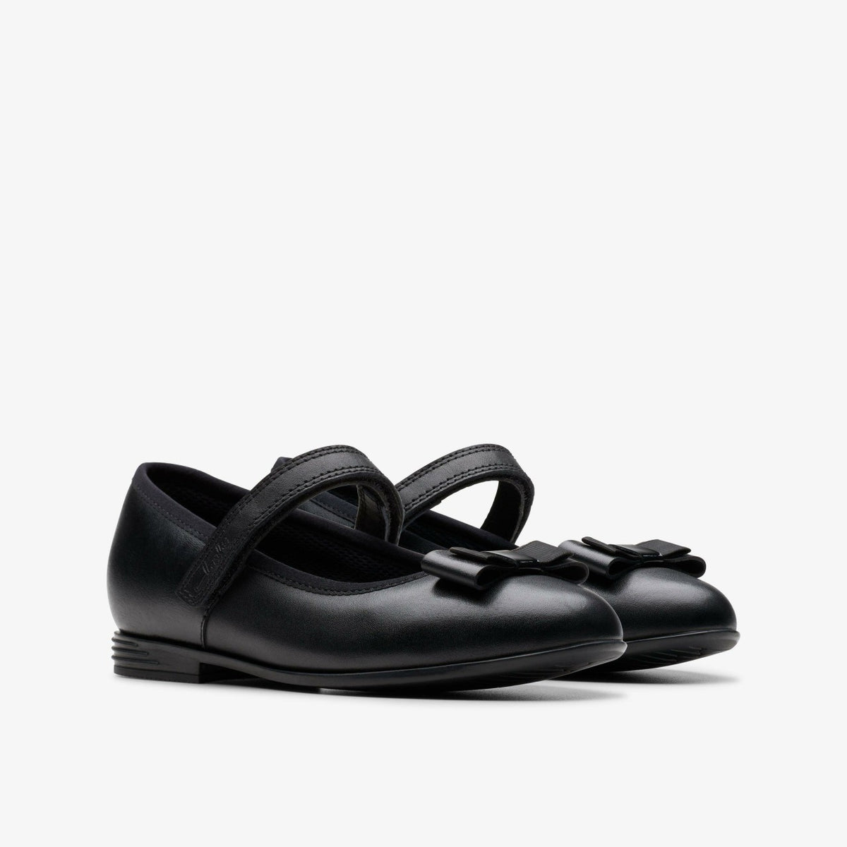 Finja Tap Older Black Leather - Clarks Kids