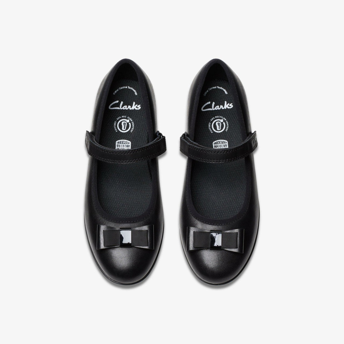 Finja Tap Older Black Leather - Clarks Kids