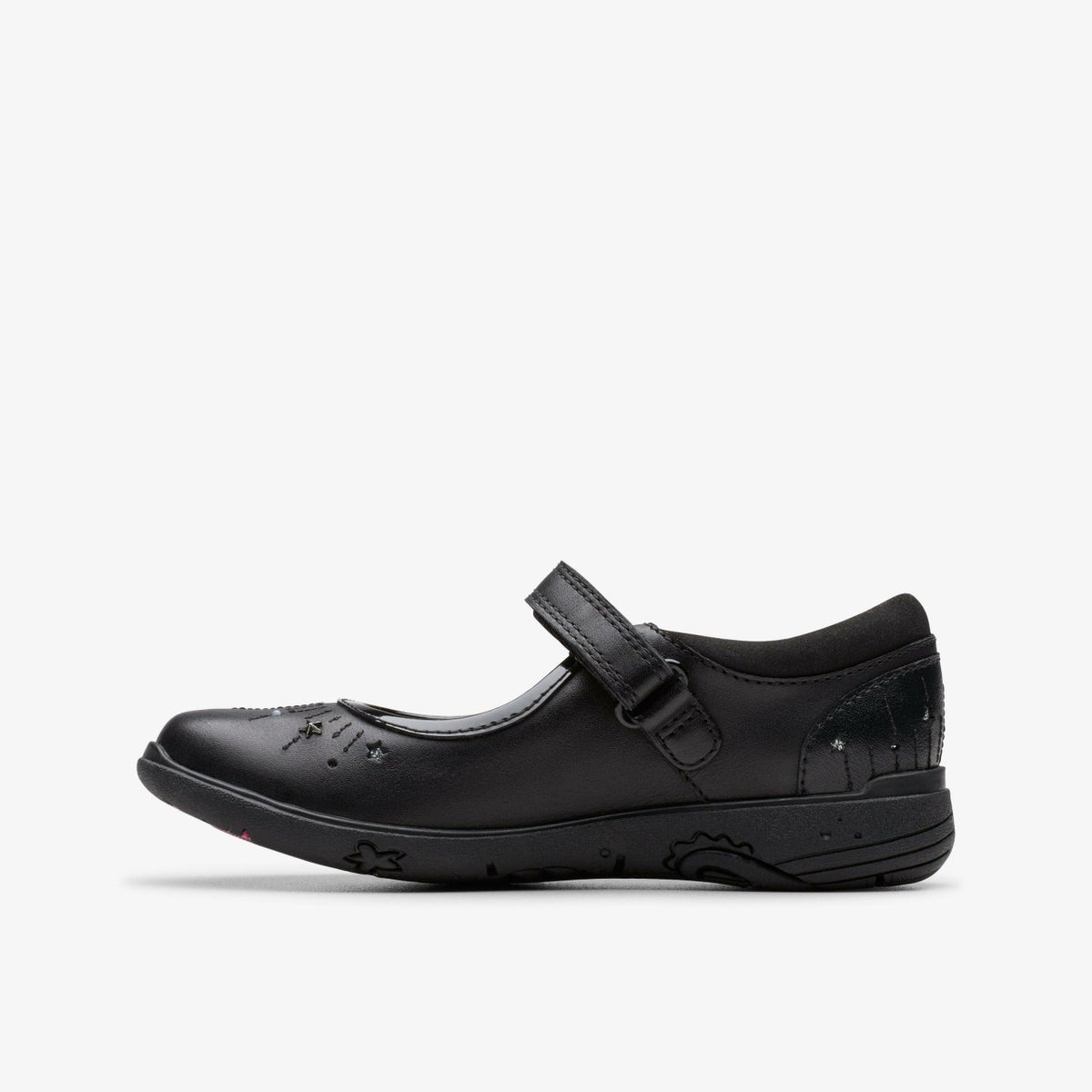 Relda Wish Kid Black Leather - Clarks Kids